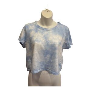 Aerie Sky Blue Tie-Dye Crop Top size medium